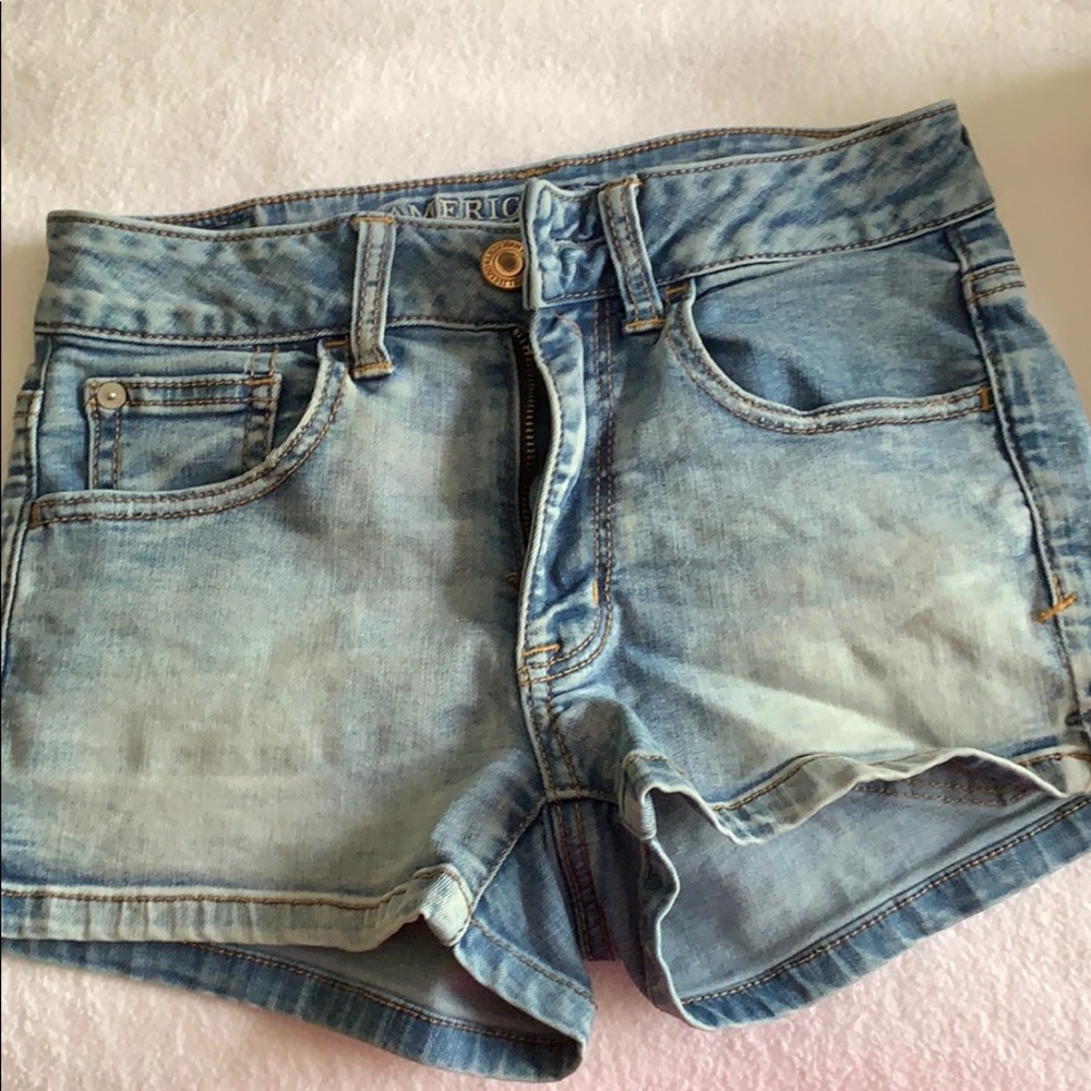 american eagle denim shorts